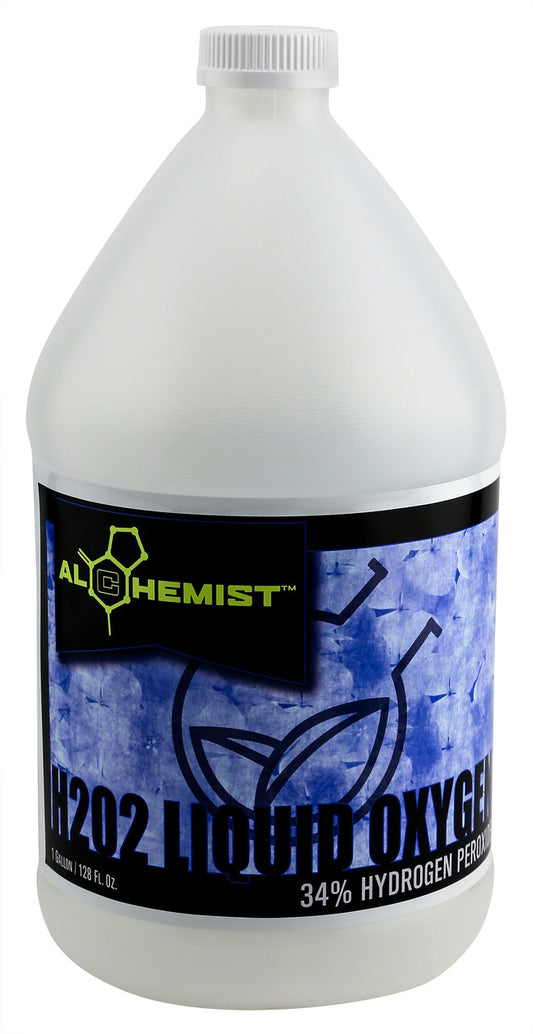 34% Hydrogen Peroxide H2O2 Liquid Oxygen 1 Gal Alchemist