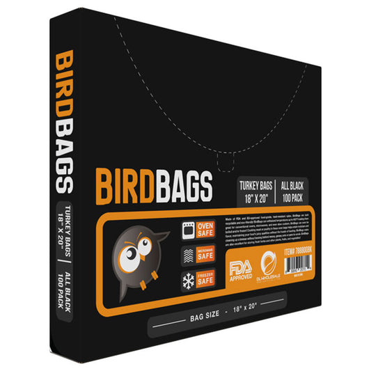 Bird Bags All Black 100 pk 18"x20"